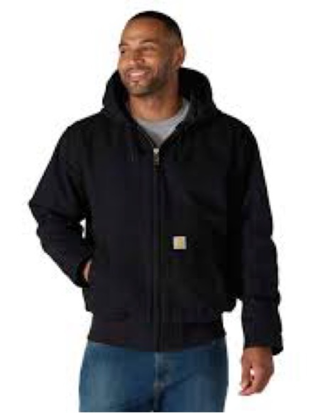 Carhartt Black Hooded Canvas Jacket